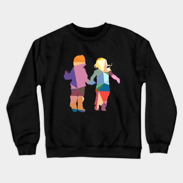 Kids Holding Hands - Kids Bring Color to our Life Crewneck Sweatshirt by lunalunera